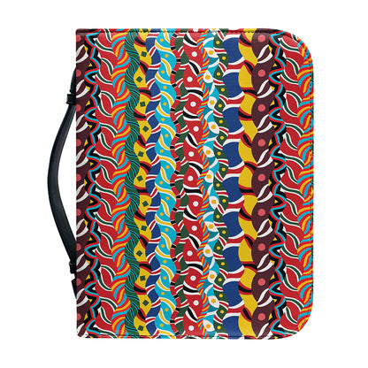 Afro African Ethnic Pattern Print Leather Bible Cover