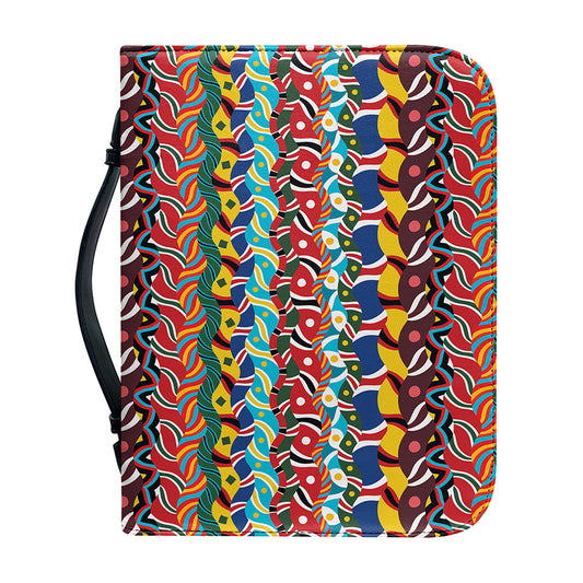 Afro African Ethnic Pattern Print Leather Bible Cover