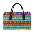 Afro African Ethnic Pattern Print Leather Duffel Bag