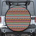 Afro African Ethnic Pattern Print Leather Spare Tire Cover