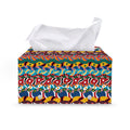 Afro African Ethnic Pattern Print Leather Tissue Box Cover
