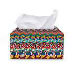 Afro African Ethnic Pattern Print Leather Tissue Box Cover