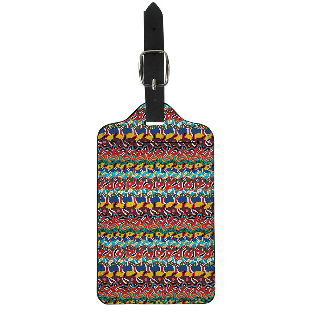 Afro African Ethnic Pattern Print Luggage Tag