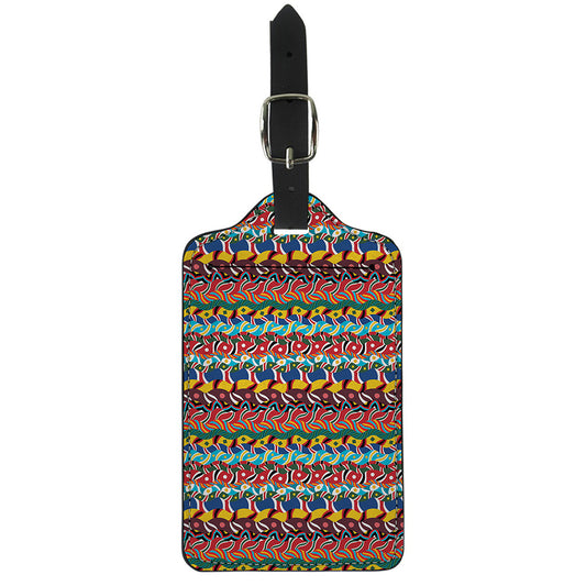 Afro African Ethnic Pattern Print Luggage Tag