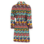 Afro African Ethnic Pattern Print Men's Bathrobe