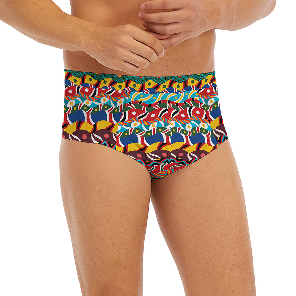 Afro African Ethnic Pattern Print Men's Briefs