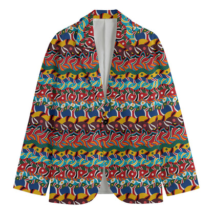 Afro African Ethnic Pattern Print Men's Cotton Blazer