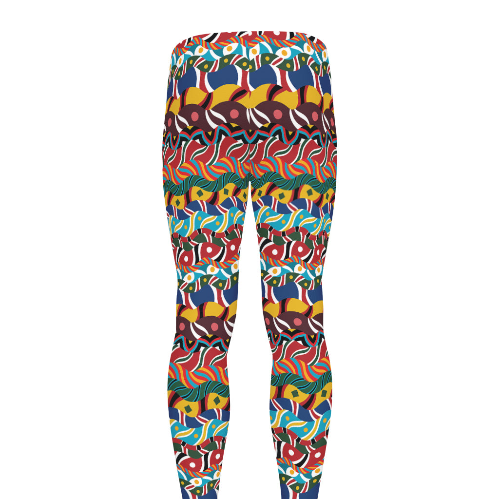 Afro African Ethnic Pattern Print Men's leggings