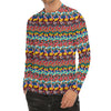 Afro African Ethnic Pattern Print Men's Long Sleeve Rash Guard