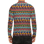 Afro African Ethnic Pattern Print Men's Long Sleeve Rash Guard