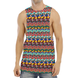 Afro African Ethnic Pattern Print Men's Muscle Tank Top