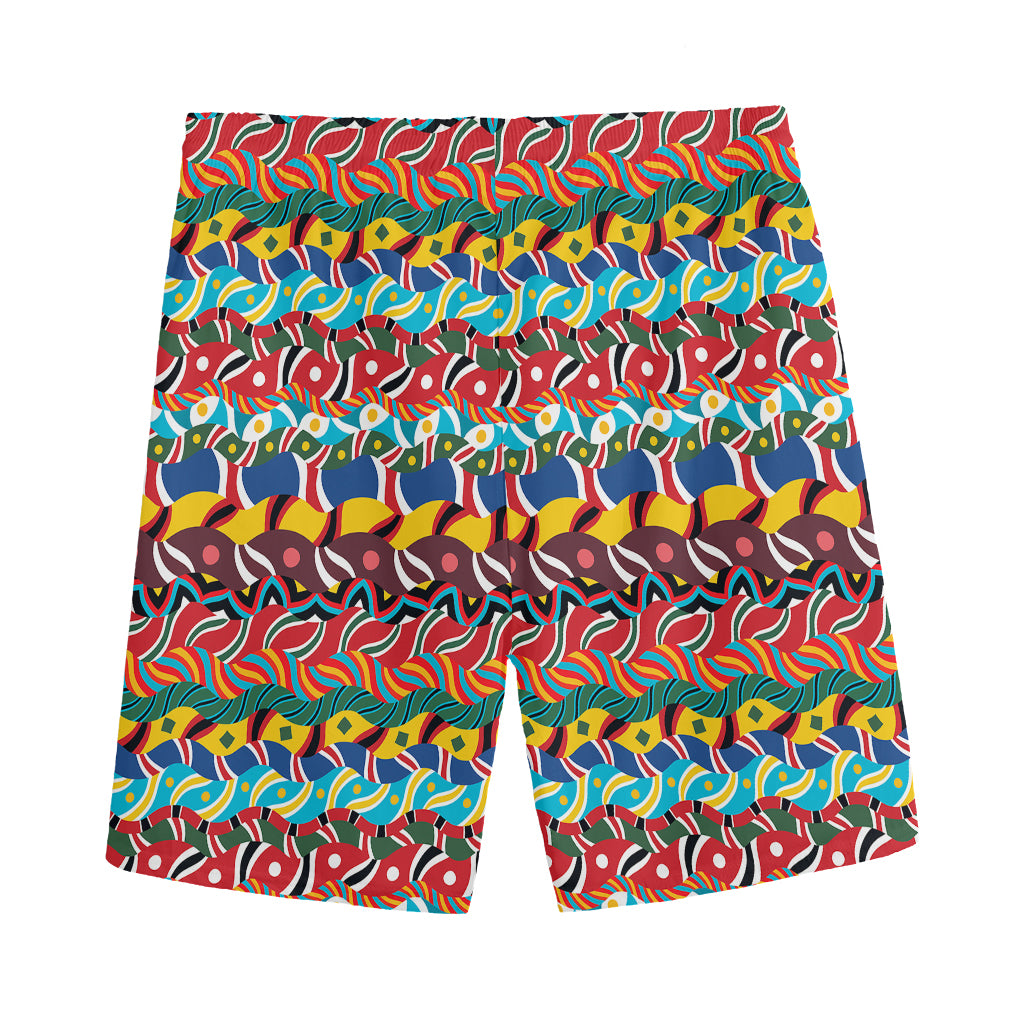 Afro African Ethnic Pattern Print Men's Sports Shorts