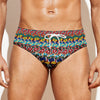 Afro African Ethnic Pattern Print Men's Swim Briefs