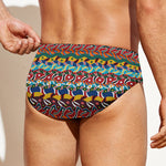 Afro African Ethnic Pattern Print Men's Swim Briefs