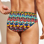 Afro African Ethnic Pattern Print Men's Swim Briefs