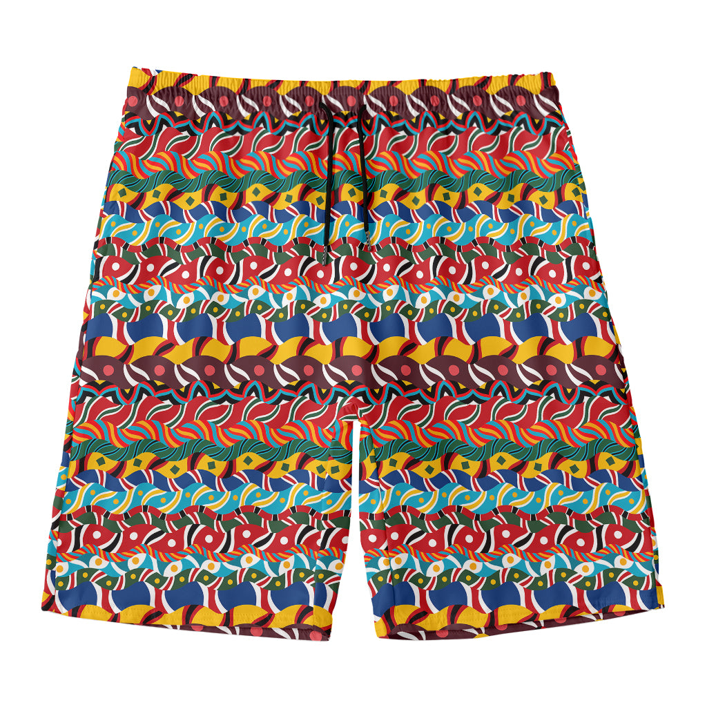 Afro African Ethnic Pattern Print Men's Swim Trunks