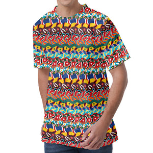 Afro African Ethnic Pattern Print Men's Velvet T-Shirt