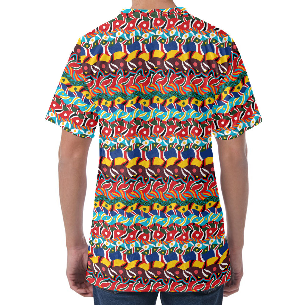 Afro African Ethnic Pattern Print Men's Velvet T-Shirt