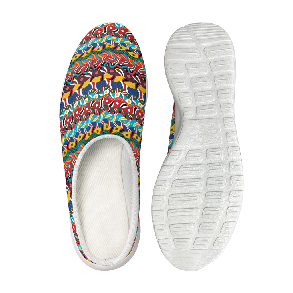 Afro African Ethnic Pattern Print Mesh Casual Shoes