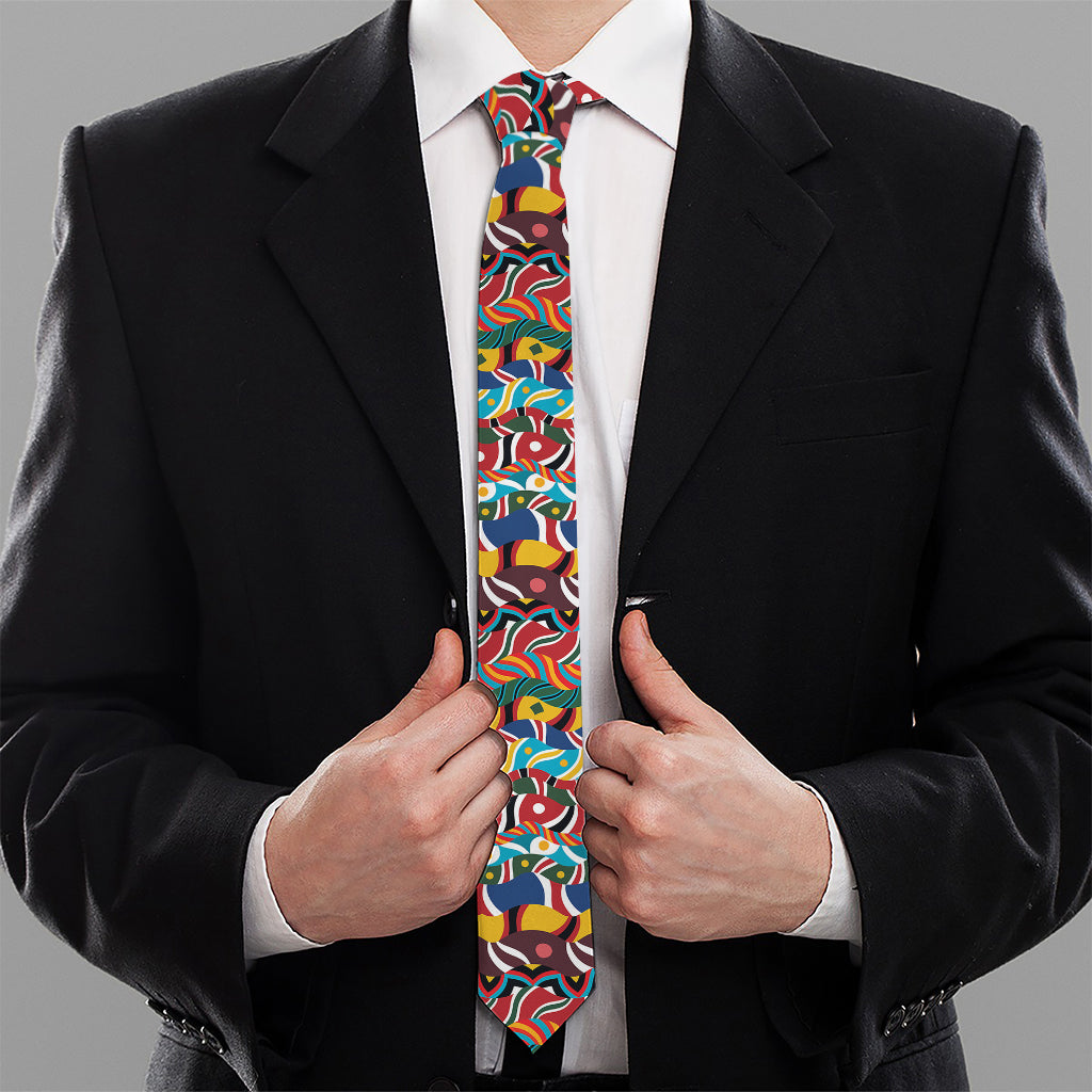 Afro African Ethnic Pattern Print Necktie