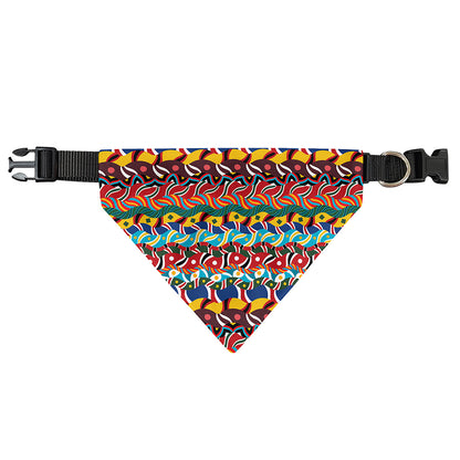 Afro African Ethnic Pattern Print Over The Collar Dog Bandana