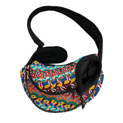 Afro African Ethnic Pattern Print Pet Sling Carrier
