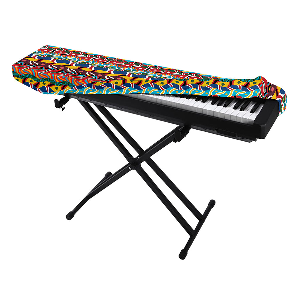 Afro African Ethnic Pattern Print Piano Keyboard Cover