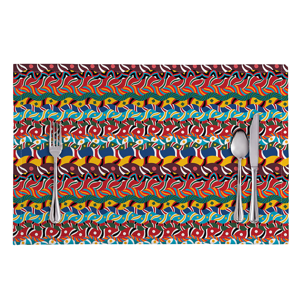 Afro African Ethnic Pattern Print Placemat