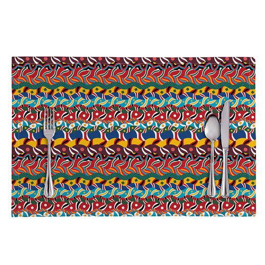 Afro African Ethnic Pattern Print Placemat