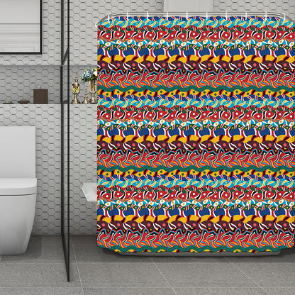 Afro African Ethnic Pattern Print Polyester Shower Curtain