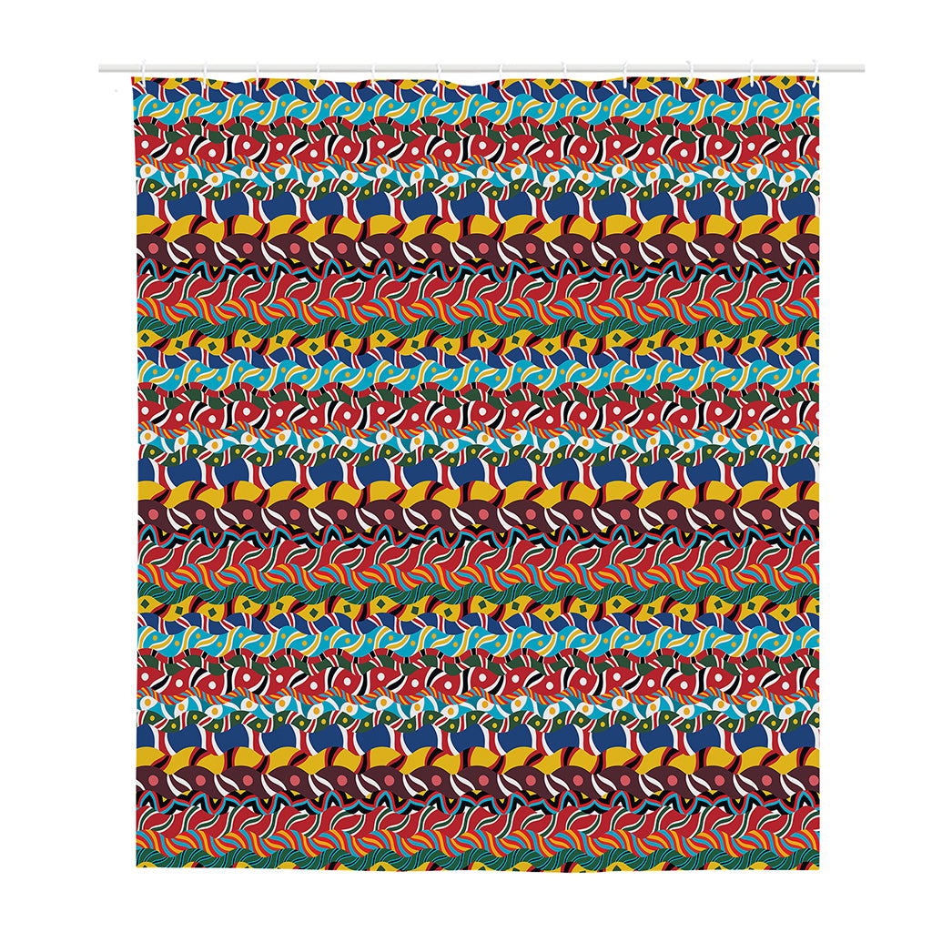 Afro African Ethnic Pattern Print Polyester Shower Curtain