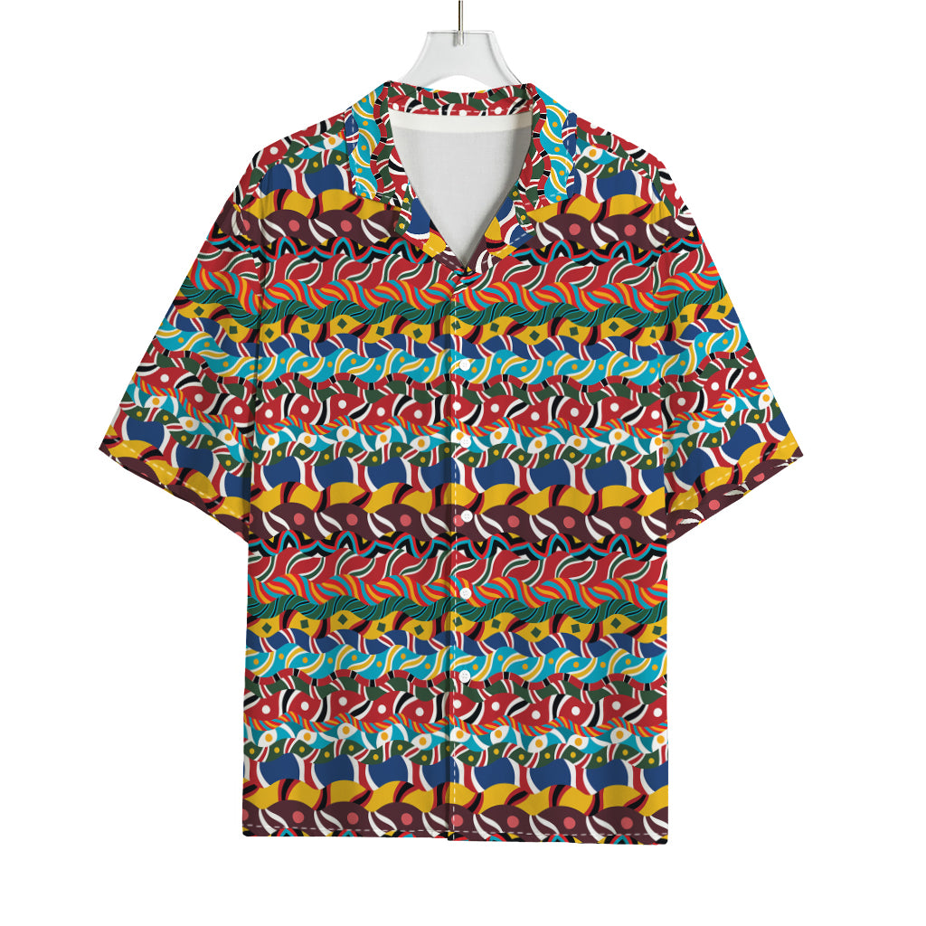 Afro African Ethnic Pattern Print Rayon Hawaiian Shirt