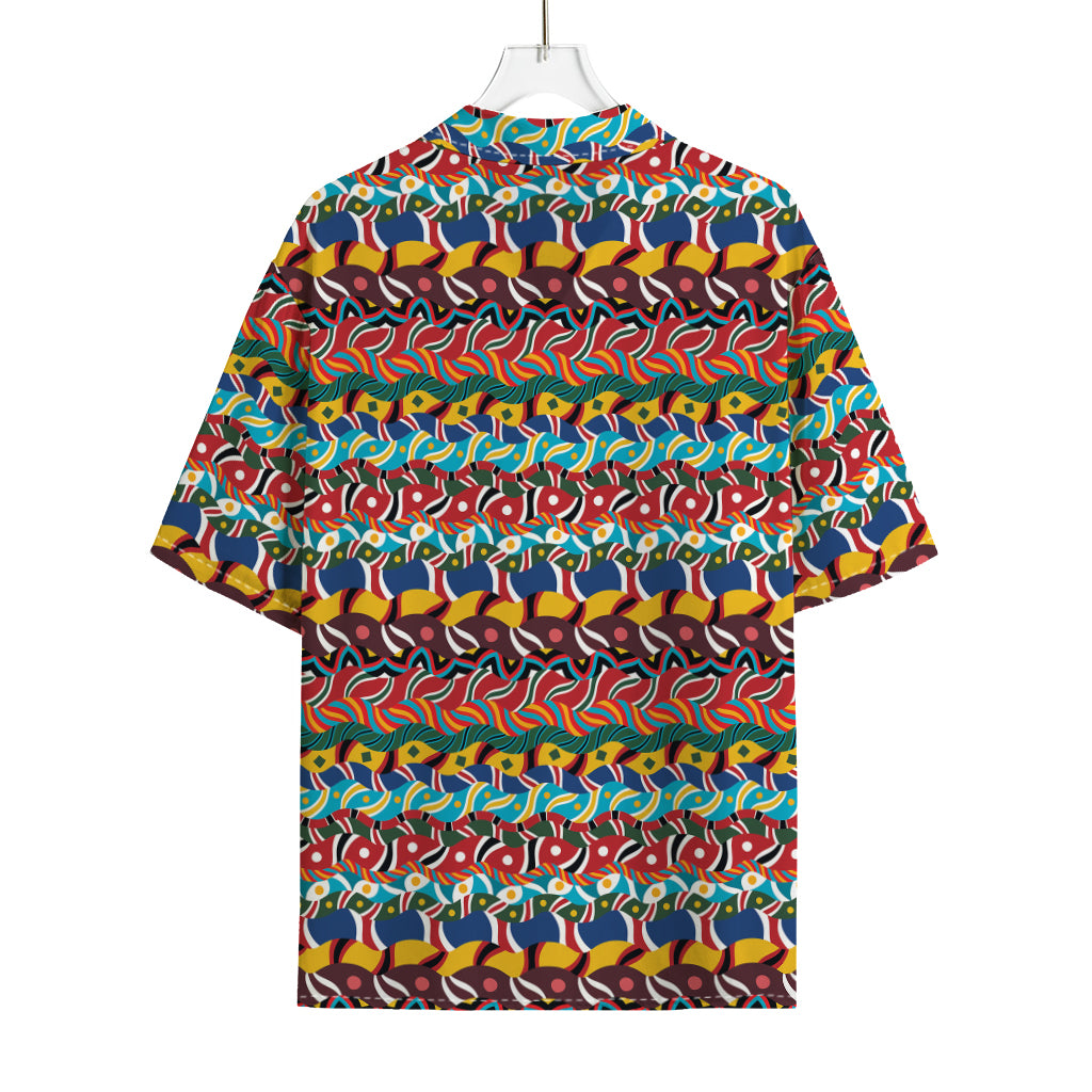 Afro African Ethnic Pattern Print Rayon Hawaiian Shirt