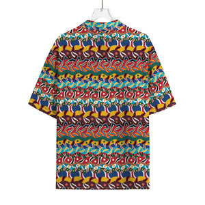 Afro African Ethnic Pattern Print Rayon Hawaiian Shirt