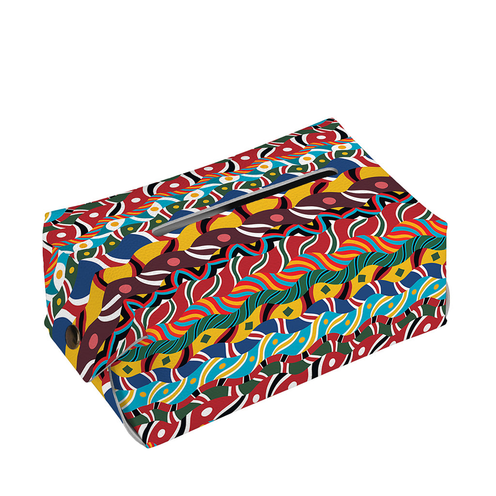 Afro African Ethnic Pattern Print Rectangle Tissue Box Cover