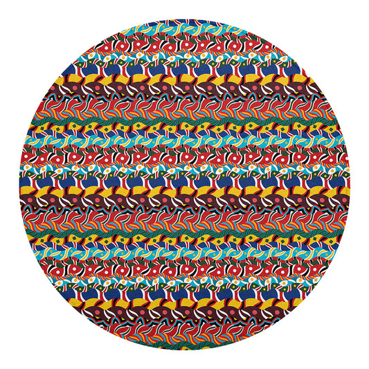 Afro African Ethnic Pattern Print Round Blanket