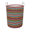 Afro African Ethnic Pattern Print Round Laundry Basket