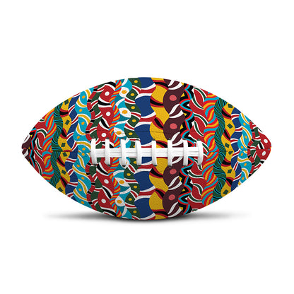 Afro African Ethnic Pattern Print Rugby Ball