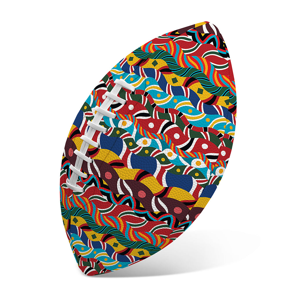 Afro African Ethnic Pattern Print Rugby Ball