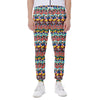 Afro African Ethnic Pattern Print Scuba Joggers