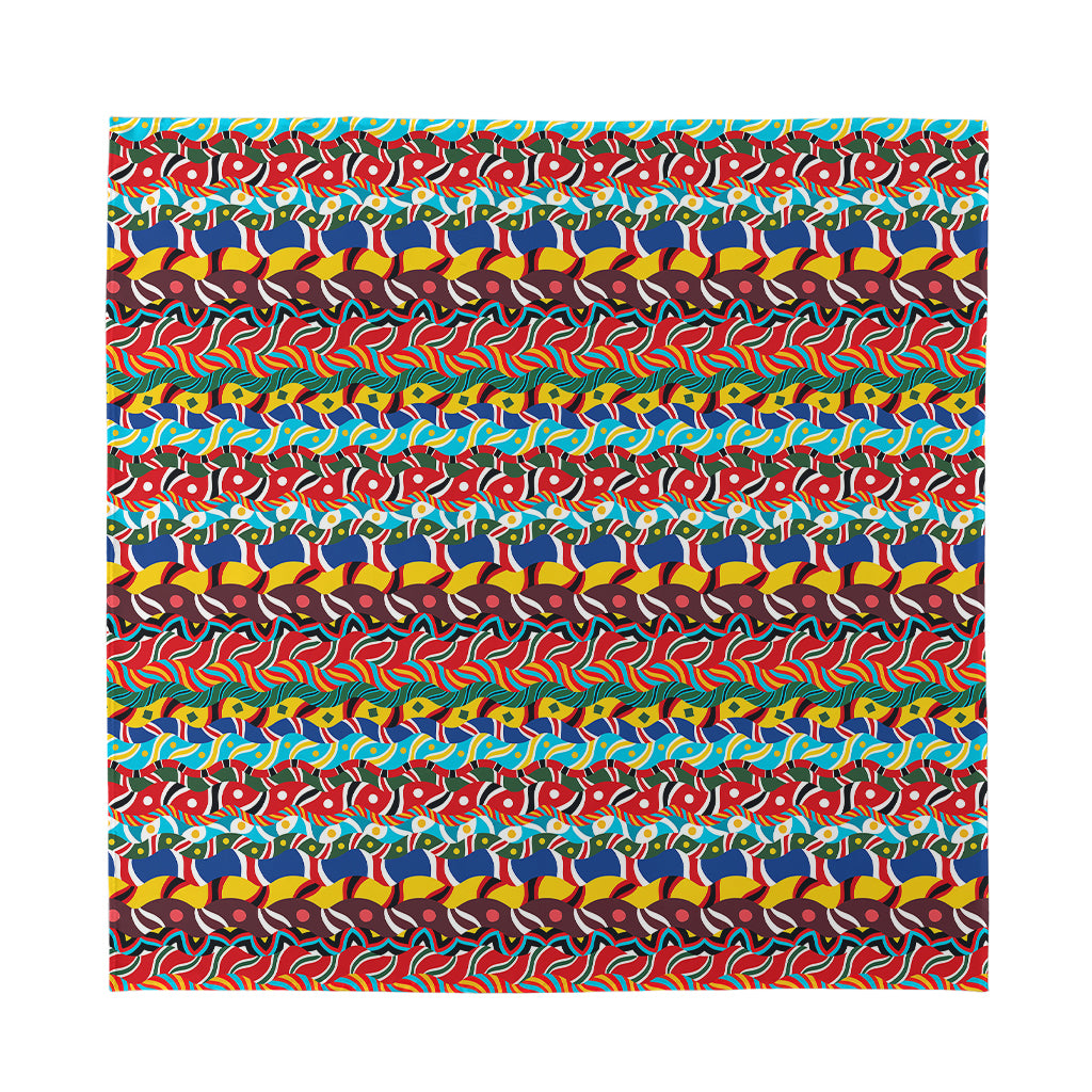 Afro African Ethnic Pattern Print Silk Bandana