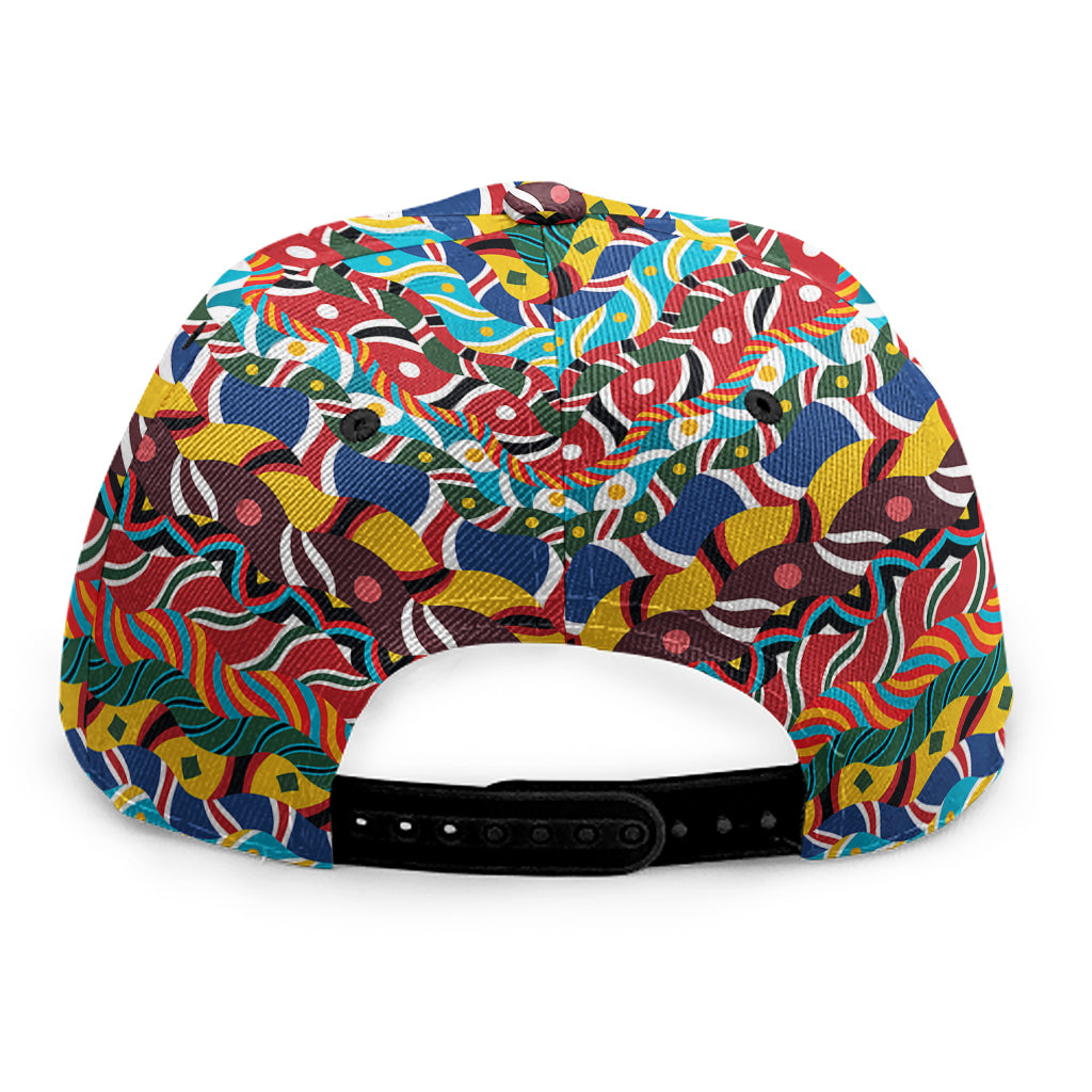 Afro African Ethnic Pattern Print Snapback Cap