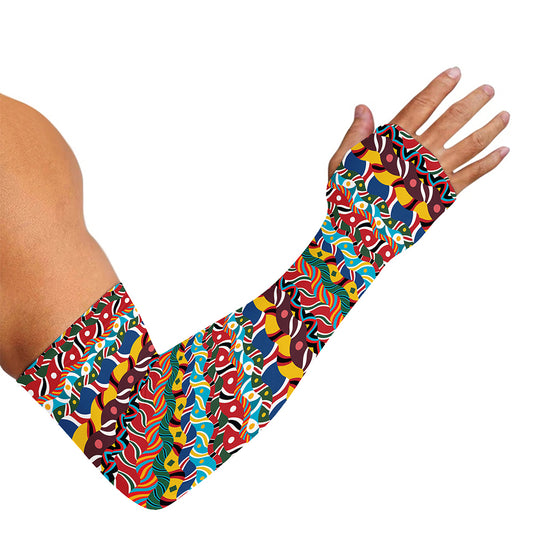 Afro African Ethnic Pattern Print Sun Protection Arm Sleeves