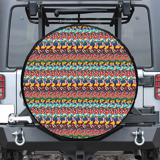Afro African Ethnic Pattern Print Tire Cover