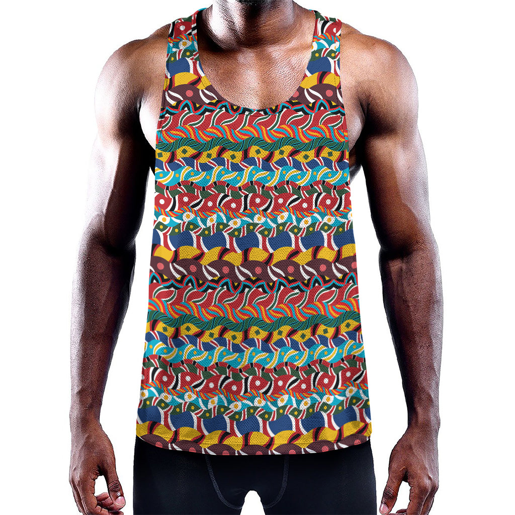 Afro African Ethnic Pattern Print Training Tank Top