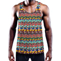 Afro African Ethnic Pattern Print Men's Workout Tank Top