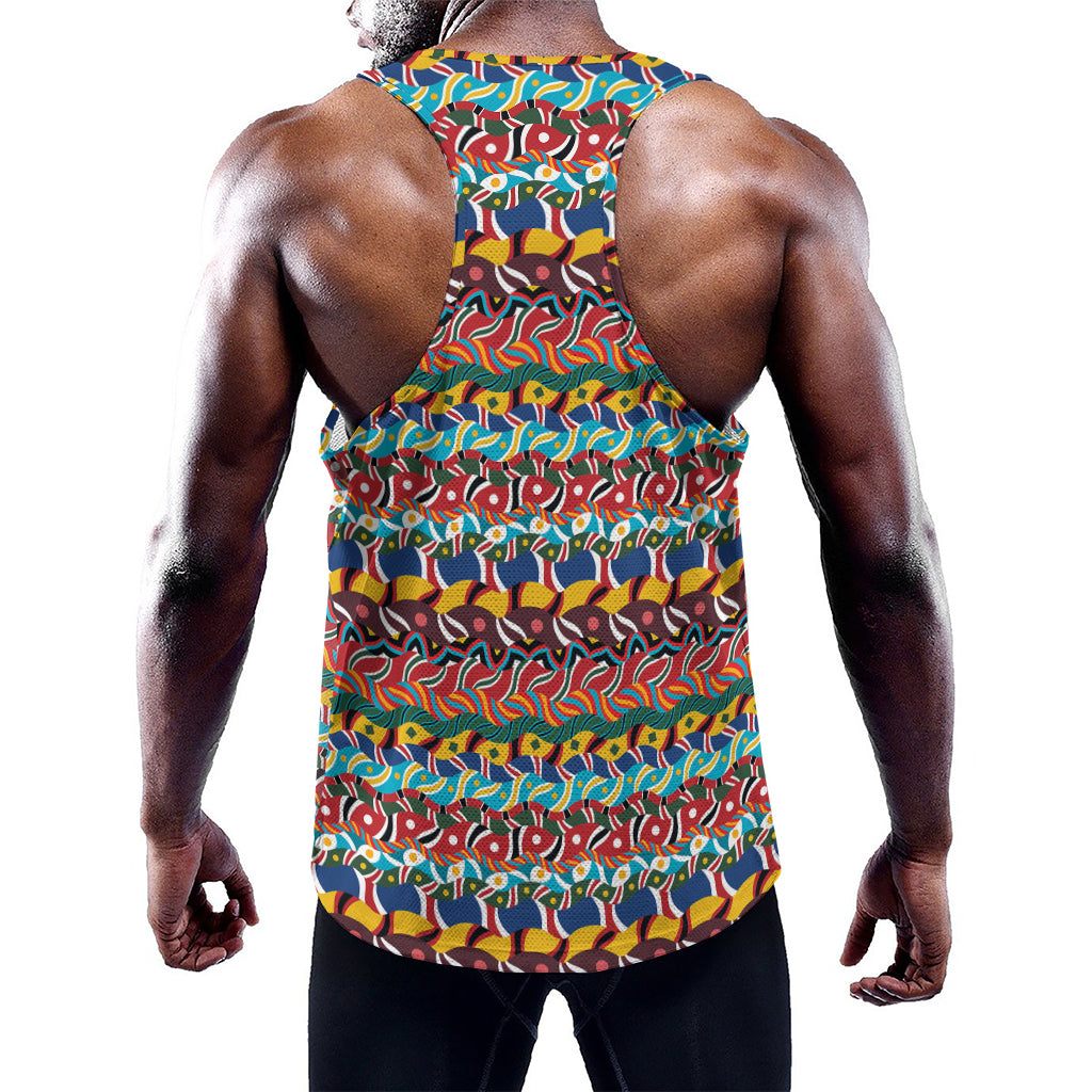 Afro African Ethnic Pattern Print Training Tank Top