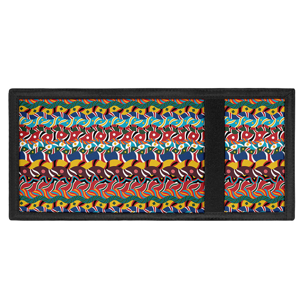 Afro African Ethnic Pattern Print Trifold Wallet