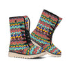 Afro African Ethnic Pattern Print Winter Boots