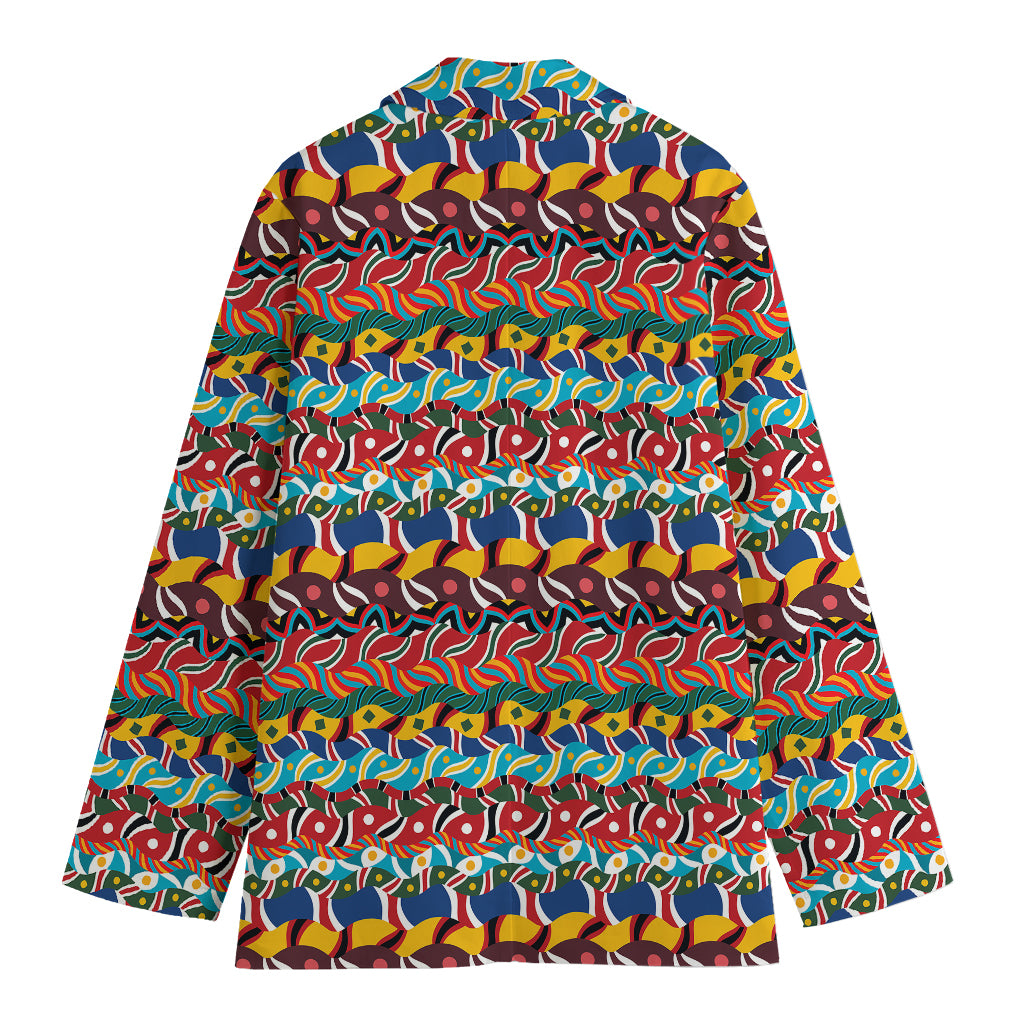 Afro African Ethnic Pattern Print Women's Blazer